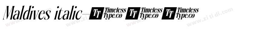 Maldives italic字体转换